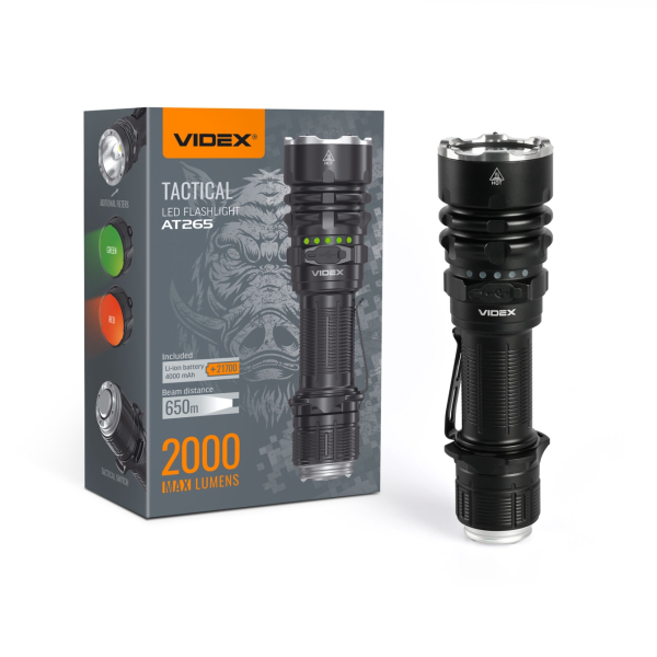 Тактичний світлодіодний ліхтарик VIDEX VLF-AT265 2000Lm 6500K - фото №6