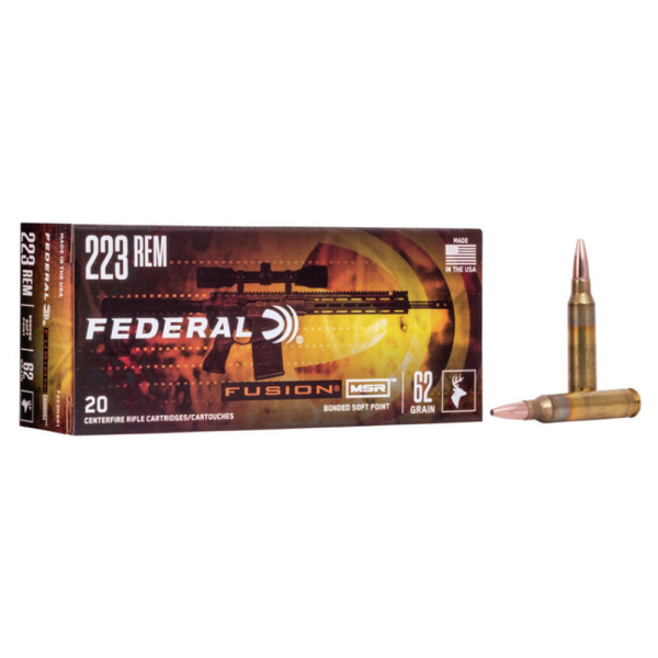 Патрон нарізний 223 Rem Federal Fusion JSP 62gr - фото