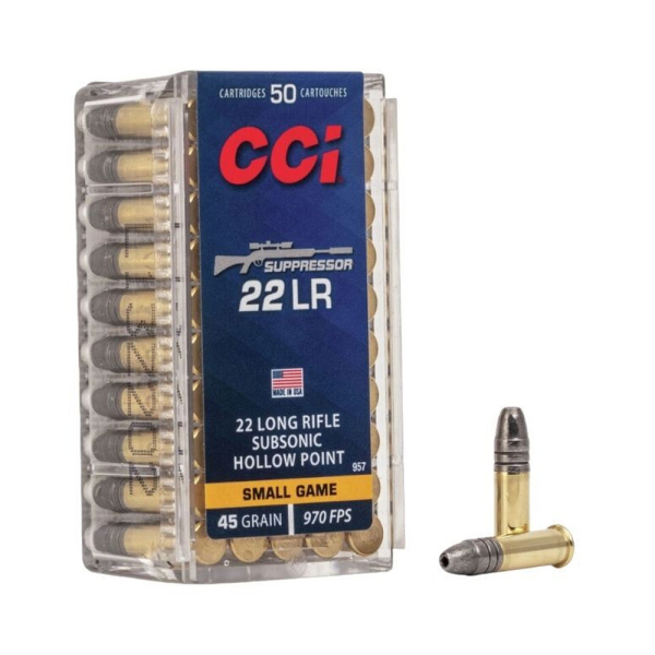 Патрон нарізний 22LR Suppressor куля 45гр - фото
