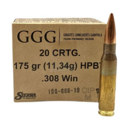 Патрон нарізний 308Win GGG 175g HPBT (11.3r)