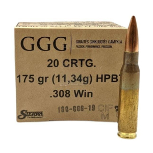 Патрон нарізний 308Win GGG 175g HPBT (11.3r) - фото