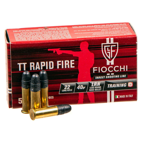 Патрон нарізний 22LR Fiocchi ТТ Rapid Fire LRN 40rp - фото