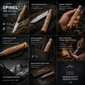Ніж Opinel №8 VRI Inox Hiking - фото